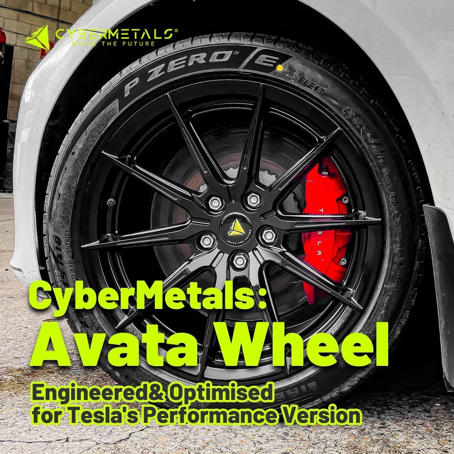 CyberMetals AVATA Wheels, engineered and optimised for Telsa's Performancd Version
